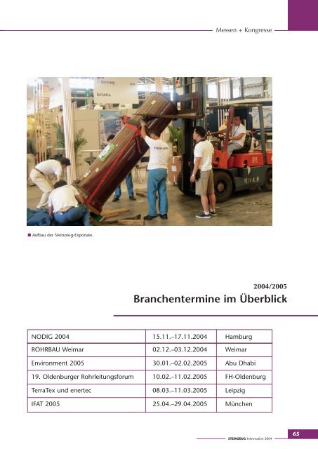 STEINZEUG Information 2004 - Fachverband Steinzeugindustrie eV