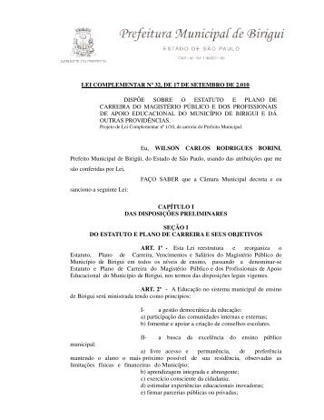 Estatuto do Magistério Público Municipal - Prefeitura Municipal de ...