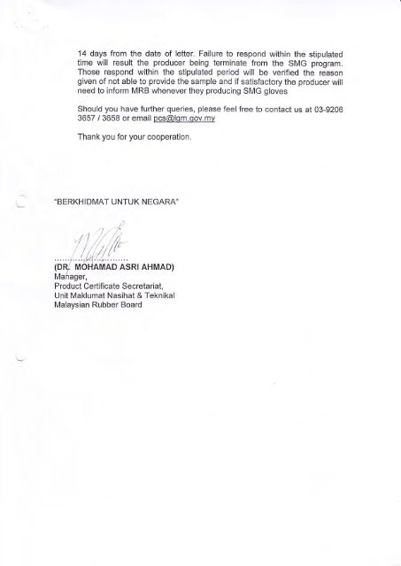 (SMG) Suspension and No Sample Procedures - Malaysian Rubber ...