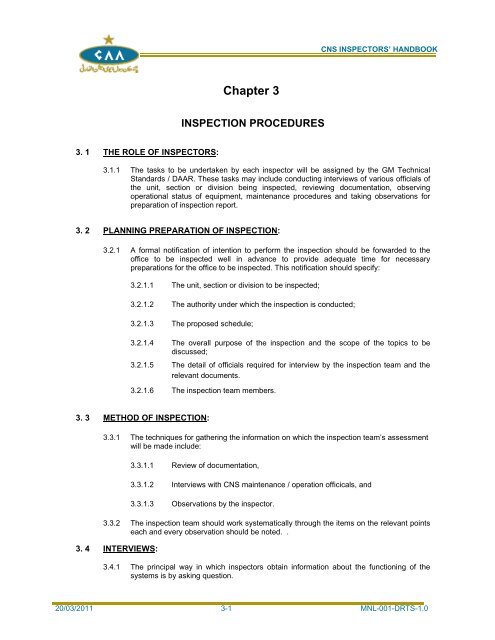 MNL-001-DRTS-1 - Civil Aviation Authority