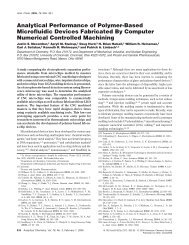 Analytical Performance of Polymer-Based Microfluidic Devices ...