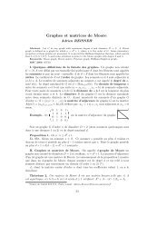 Graphes et matrices de Moore