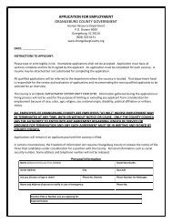 APPLICATION FOR EMPLOYMENT ORANGEBURG COUNTY ...