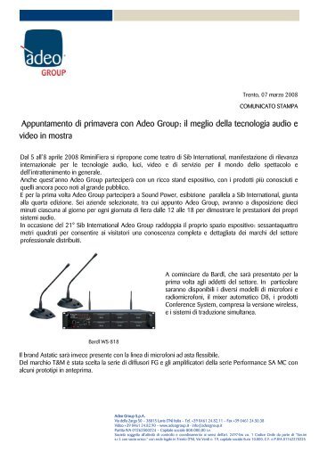 Appuntamento di primavera con Adeo Group: il meglio della ...