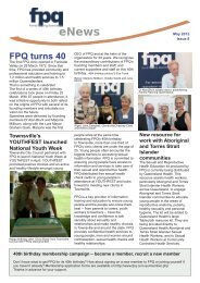 FPQ eNews May 2012 - Family Planning Queensland