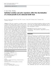 Individual variation and prior experience affect the discrimination of ...