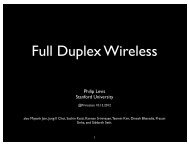 Full Duplex Wireless - Stanford University