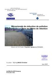 MÃ©canismes de rÃ©duction de pollution dans les filtres de ... - ENGEES