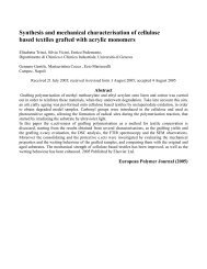 Synthesis and mechanical characterisation of ... - ezio martuscelli