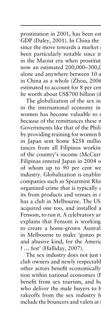 The Industrial Vagina: The Political Economy of the Global Sex Trade