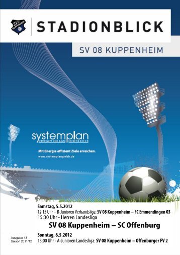 Stadionblick Ausgabe 13 - SV 08 Kuppenheim