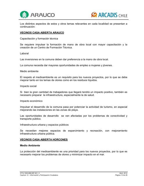 Capitulo 12 Informacion y Participacion Ciudadana - SEA - Servicio ...