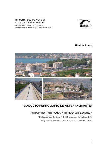 VIADUCTO FERROVIARIO DE ALTEA (ALICANTE) - ACHE