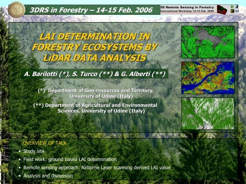 LAI determination in forestry ecosystem by LiDAR data analysis