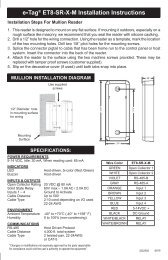 e*Tag® ET8-SR-X-M Installation Instructions - Secura Key