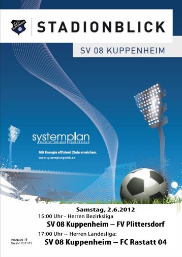 Stadionblick Ausgabe 15 - SV 08 Kuppenheim