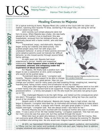 Community Update Summer 2007 - United Counseling Service