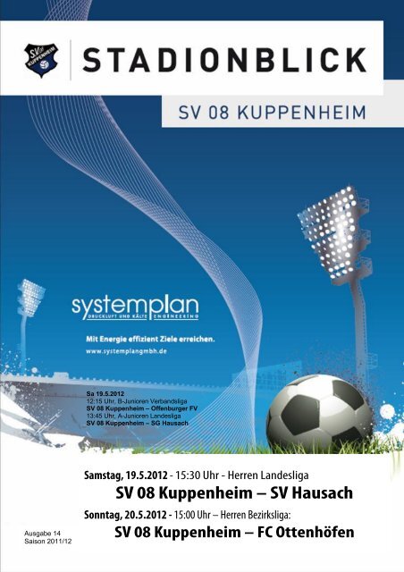 Stadionblick Ausgabe 14 - SV 08 Kuppenheim