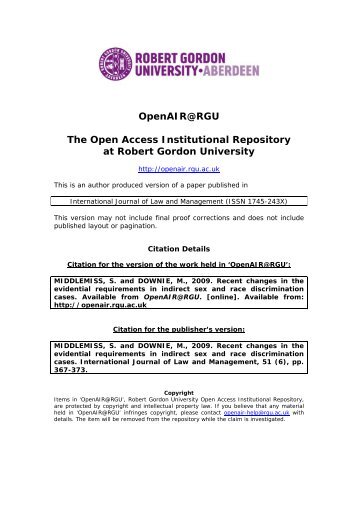 Middlemiss IJLM 2009.pdf - OpenAIR @ RGU - Robert Gordon ...