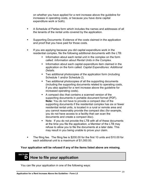 L5 Instructions - Landlord Tenant Board