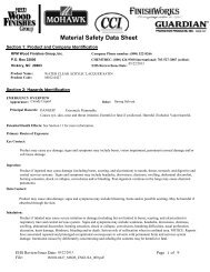 MSDS - Mohawk Finishing Products