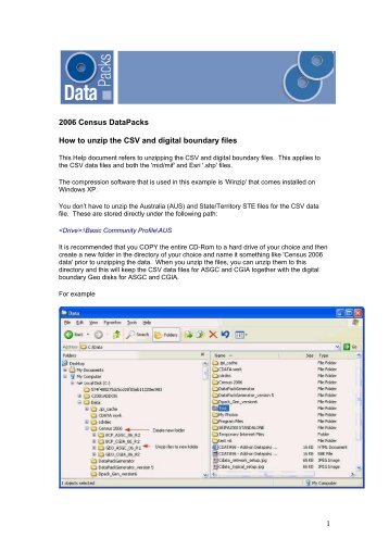 How to unzip the CSV and digital boundary files PDF file