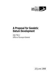 A Proposal for Geodetic Datum Development - Land Information ...
