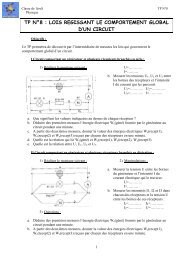 TP NÂ°8 : Comportement d'un circuit - Physagreg