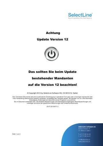 Achtung Update Version 12.pdf - SelectLine