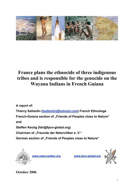 France plans the ethnocide of three indigenous ... - naturvoelker.org