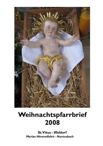 Weihnachtspfarrbrief 2008 - Pfarrei St. Vitus Iffeldorf