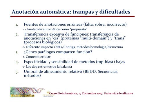 Anotación funcional - Bioinformatics and Genomics Department at ...