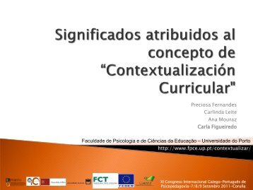 Contextualización Curricular - Faculdade de Psicologia e de ...