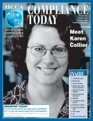 Meet Karen Collier - Health Care Compliance Association