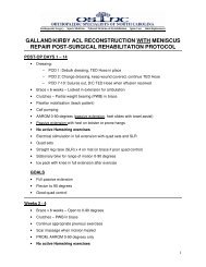 GALLAND/KIRBY ACL RECONSTRUCTION WITH MENISCUS ...