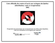 Liste officielle des centres d'accÃ¨s aux seringues du QuÃ©bec ...