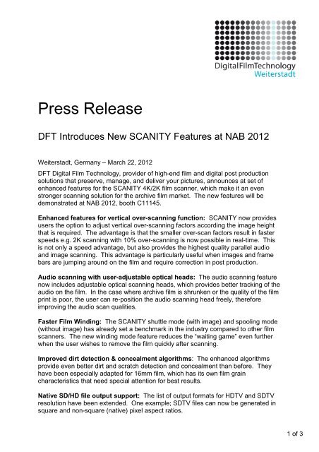 Download PDF-File - Dft-Film.Com