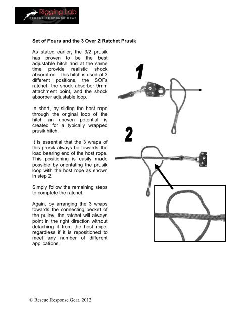 Use and Assembly of the AZTEK Pro (pdf) - Rescue Response Gear