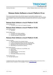 Release Notes Software x-touch Platform V3.xx - Tridonic