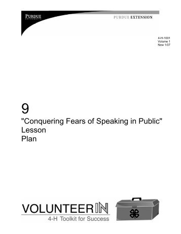 "Conquering Fears of Speaking in Public" Lesson Plan
