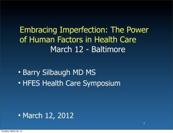 Embracing Imperfection: The Power of Human Factors in Health ...