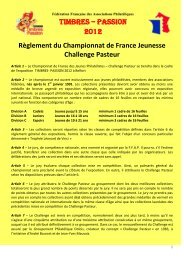 Challenge Pasteur - Fédération Française des Associations ...