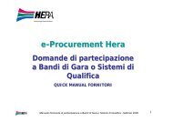 Manuale gare e qualifiche - Il Gruppo Hera