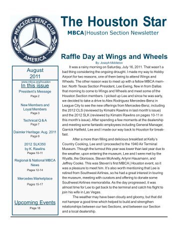 The Houston Star - MBCA has moved. - Mercedes-Benz Club of ...