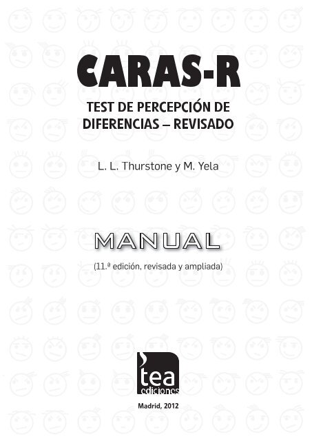 test de percepciÃ³n de diferencias â revisado - TEA Ediciones