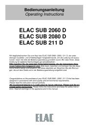 Bedienungsanleitung - Elac