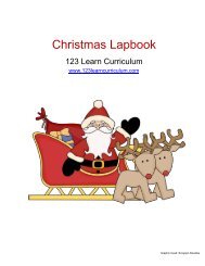 Christmas Lapbook - 1 - 2 - 3 Learn Curriculum