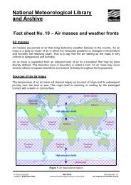 Fact Sheet 10 - Met Office