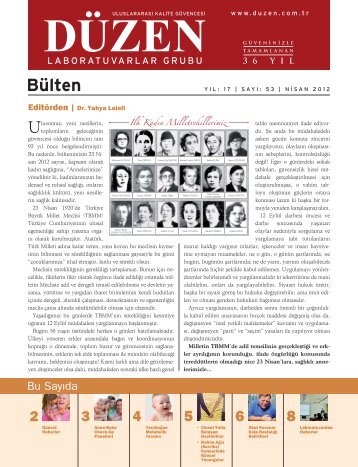 BÃ¼lten Nisan 2012 tÄ±klayÄ±nÄ±z... - DÃ¼zen Laboratuvarlar Grubu