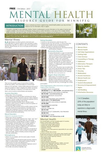 CMHA Ed 14 Newsletter - Canadian Mental Health Association ...